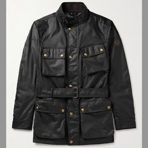 BELSTAFF Trailmaster Jacket Waxed-Cotton Black Extra Large
